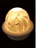 Porcelain Halloween Candle Dome Light w/Candle Plate